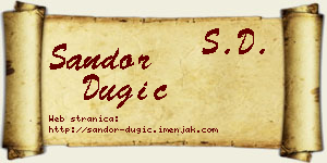 Šandor Dugić vizit kartica